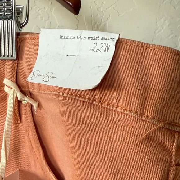 Jessica Simpson|Coral pastel denim shorts,infinite high waist short, NWT•••22W - Picture 9 of 16
